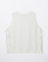 Side Tie Loose Fit Knitted Vest Top