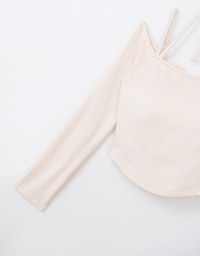 WARM↑UP Lightweight Plush Tie Heat Bra Top