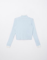 Faux 2 Piece Turtleneck Top