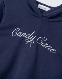 Fleece Lined Letter Cotton Hoodie