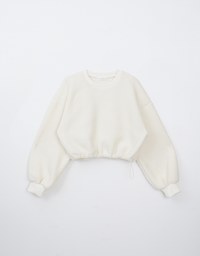 Fleece Flurry Crewneck Side Drawstring Sweatshirts