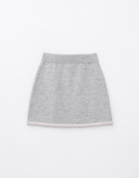 French Colorblock Bodycon Knit Mini Skirt