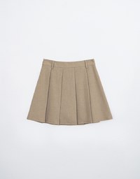 Classic Plain Pleated A Line Mini Skirt