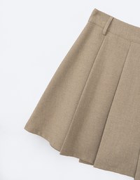 Classic Plain Pleated A Line Mini Skirt