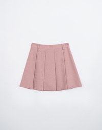 Classic Plain Pleated A Line Mini Skirt