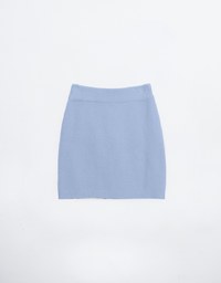 Wool Blend Knit Mini Skirt