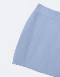 Wool Blend Knit Mini Skirt