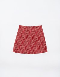 Retro Plaid A Line Mini Skirt