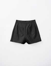 Minimalist Edgy Faux Leather Shorts