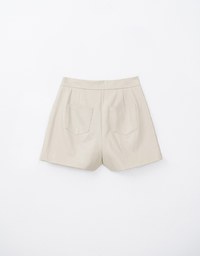 Minimalist Edgy Faux Leather Shorts