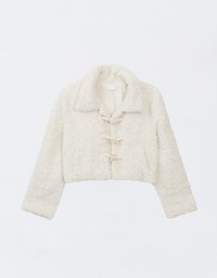 Collar Fluffy Faux Fur Jacket