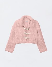 Collar Fluffy Faux Fur Jacket