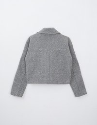 Double Pocket Woolen Casual Loose Zipper Jacket