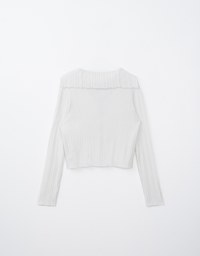 Sailor Collar Tie Knit Top