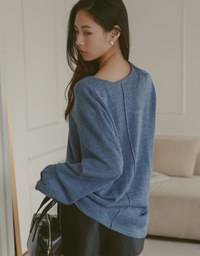 Solid Color Knit Oversized Sweater