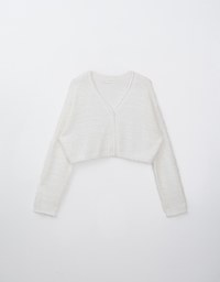 Long Sleeve Mohair Crop Knit Top