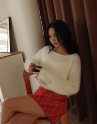 2 Way Gradient Loose Fit Knitted Sweater