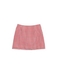 Classic Checkered Lace Hem Mini Skirt