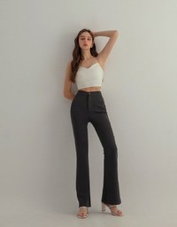 【Stark Minimalism 2.0】High Waisted V Cut Flared Pants