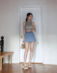 【Den!m LITE】Lightweight Soft Denim Skorts