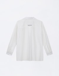 Air Space Logo and Heart Shaped Embroidered Collar Blouse