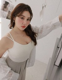 Airy Cool Adjustable Double Strap Cami Crop Top