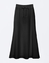 Embossed Knit Drawstring Waist Maxi Skirt