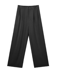 Airy Cool Pleated Straight Leg Wide Pants