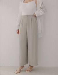 Airy Cool Pleated Straight Leg Wide Pants