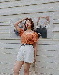 Classic High Waist Jeans Denim Shorts (with Belt)