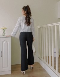 【Stark Minimalism 2.0】High Waisted V Cut Flared Pants