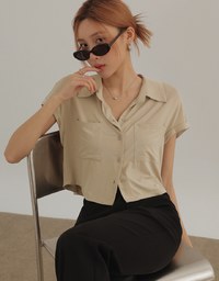 Airy Cool Relaxed Fit Button Up Short Sleeve Shirt