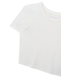 Airy Cool Basic Crew Neck Short Sleeve Crop Top