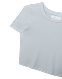 Airy Cool Basic Crew Neck Short Sleeve Crop Top