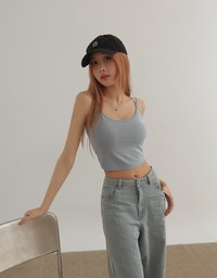 Airy Cool Adjustable Double Strap Cami Crop Top