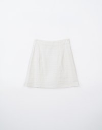 Fringed Plaid A-Line Mini Skirt