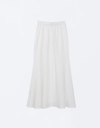 Embossed Knit Drawstring Waist Maxi Skirt