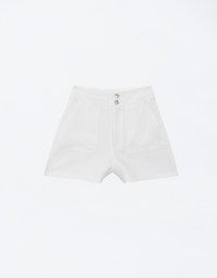 Lightweight Contrast Stitching High Waist Shorts