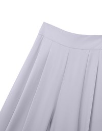 High Waist Flowy Tailored Pleated Wide Leg Pants