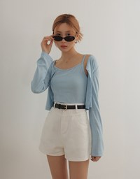 Classic High Waist Jeans Denim Shorts (with Belt)