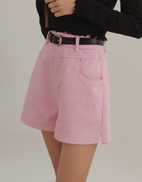 Classic High Waist Jeans Denim Shorts (with Belt)