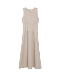 AIRY HOURGLASS Crew Neck Sleeveless Ruched A Line Cami Maxi Dress