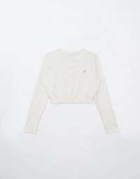 Air Space Logo Embroidered Knitted Cardigan