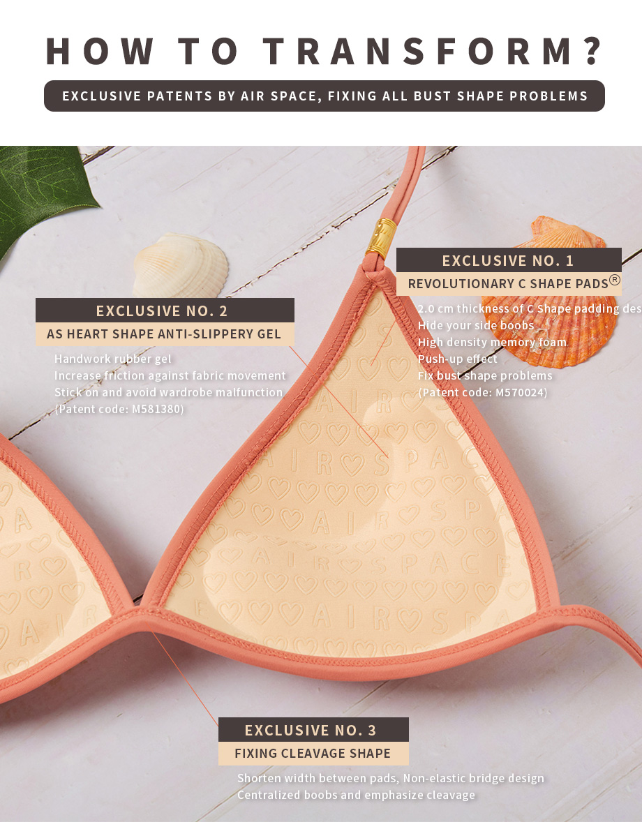Plain Single Tie Strap Bikini Top (Thick Padded) - AIR SPACE Plain Single Tie Strap Bikini Top (Thick Padded) - AIR SPACE