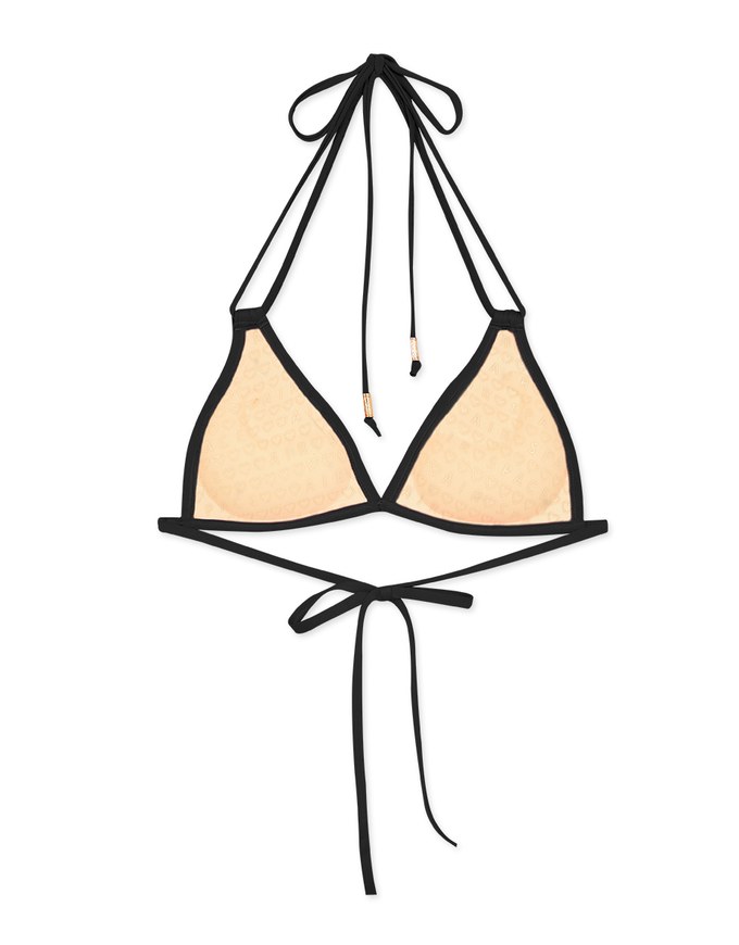 【PUSH UP】3Way Plain Color Bikini Top Double Strap And Bra Padded