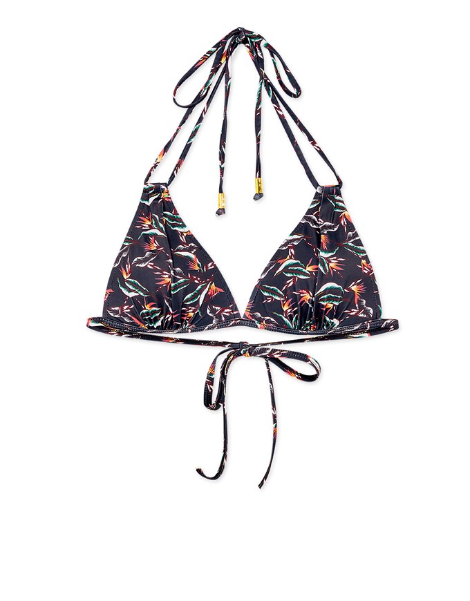 【PUSH UP】3Way Printed Bikini Top Double Strap And Bra Padded