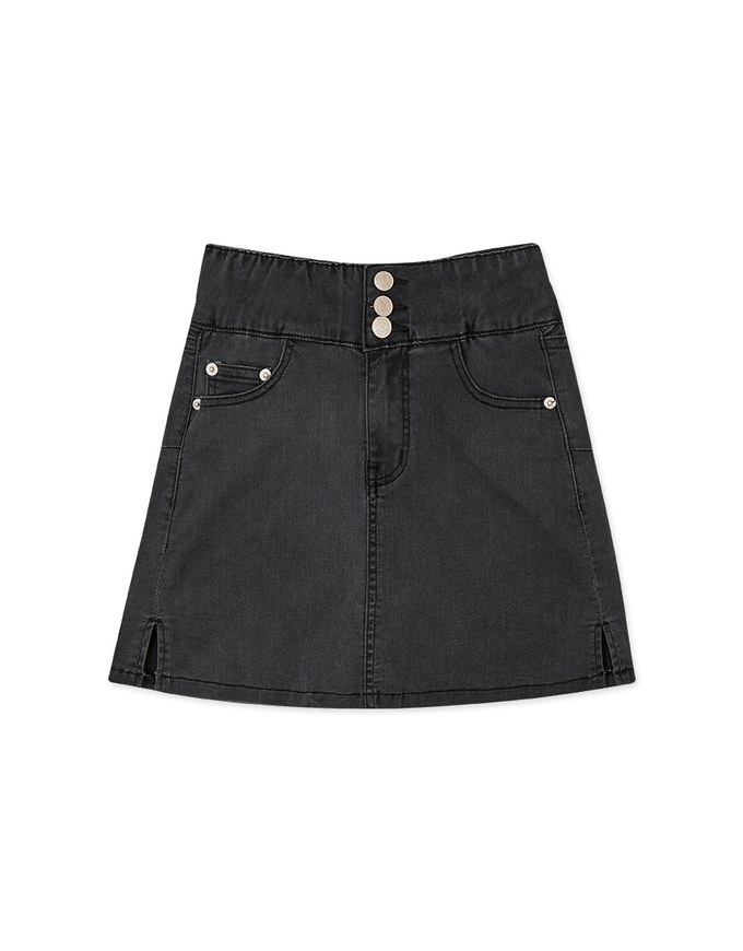 No Filter Shape-Up Slimming Side Slit Denim Jeans Skort