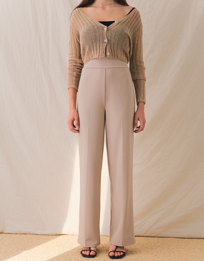 Hips Sculpting High Waisted Slimming Wide Pants