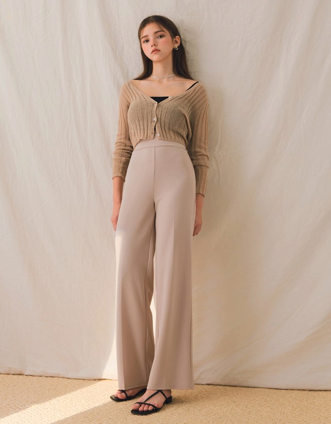 Hips Sculpting High Waisted Slimming Wide Pants