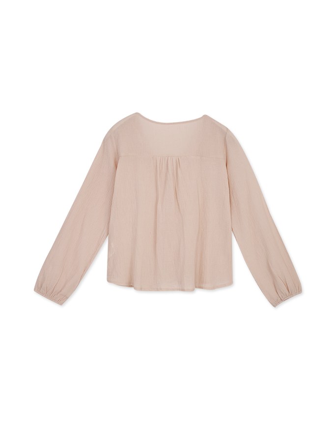 Romantic Ruffle Trimmed Button Down Top